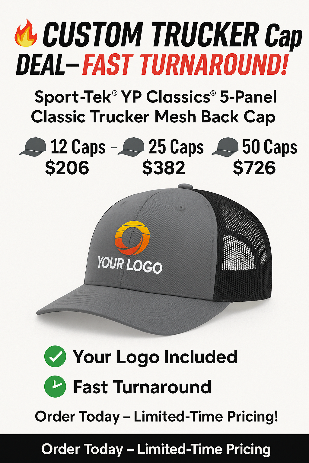 Custom Trucker Cap Deal | Embroidered Hats in Bulk