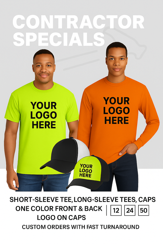 Contractor Apparel Bundle | Custom Work Shirts & Hats